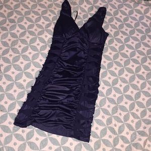 Satin navy dress only worn once